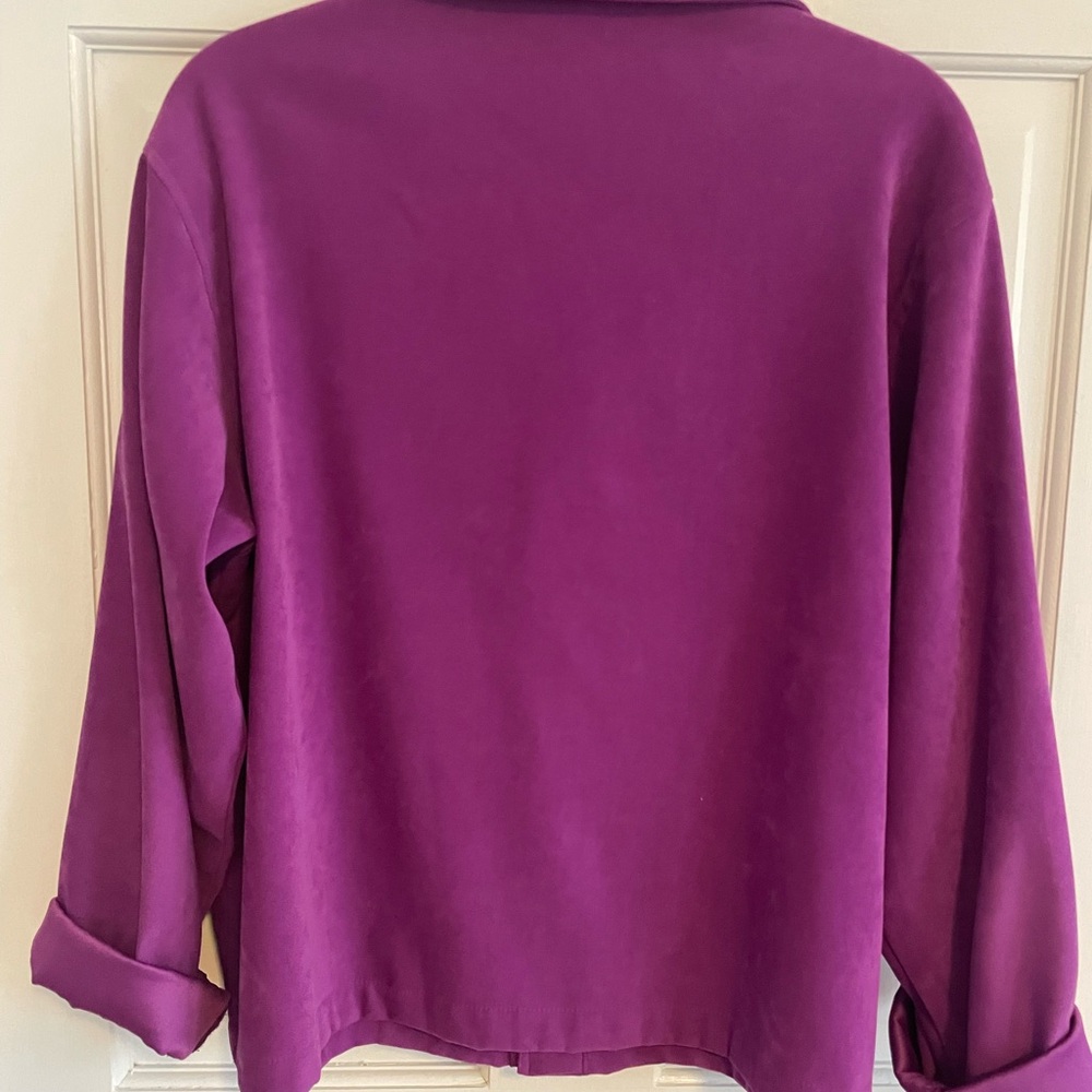 Chico's Vibrant Purple Button-Down Jacket - image 6